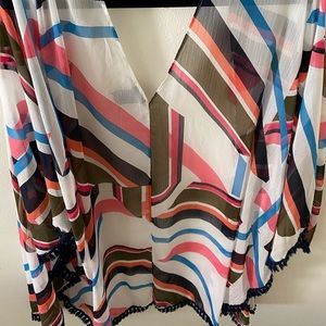 Express Beach cover up with fringe detail